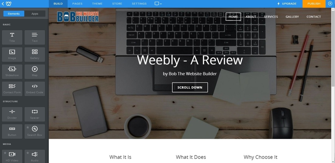 build weebly pages